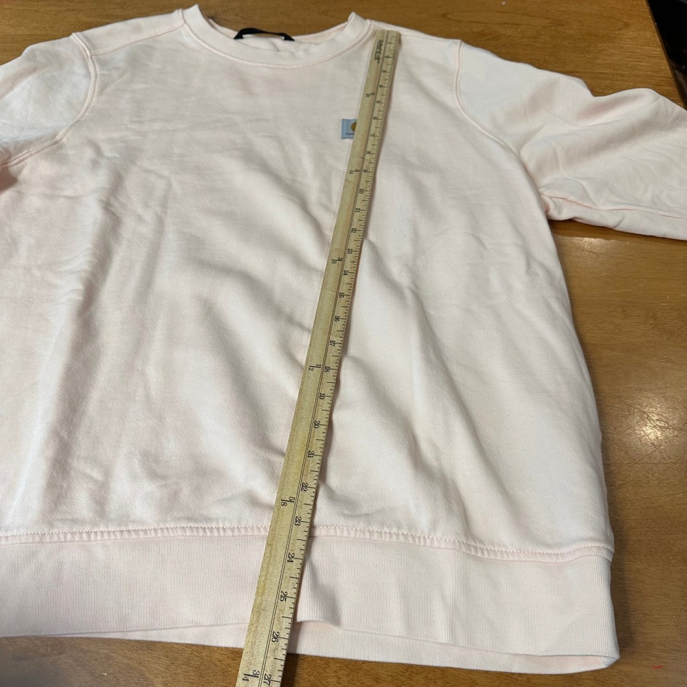 Carhartt Women's XL Relaxed Fit Tencel Series Peach Crewneck Sweatshirt Pullover - Picture 7 of 8